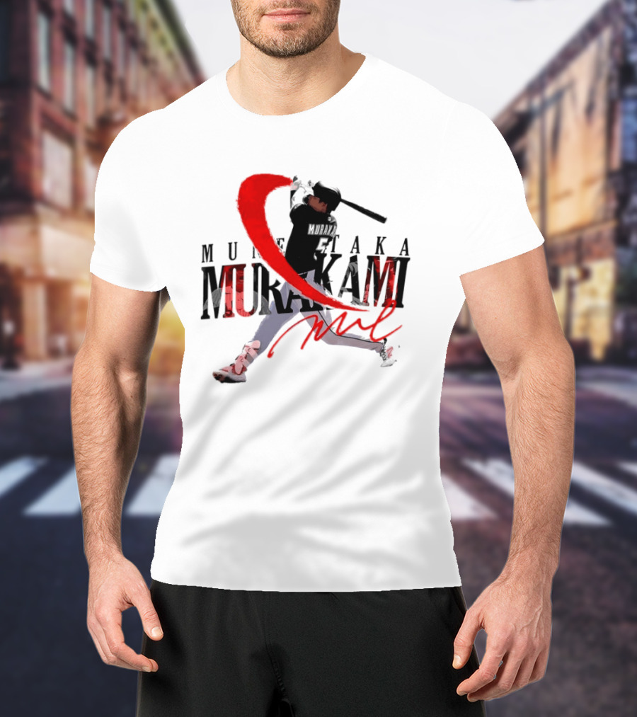 Munetaka Murakami Baseball Player Red Swing T-Shirt