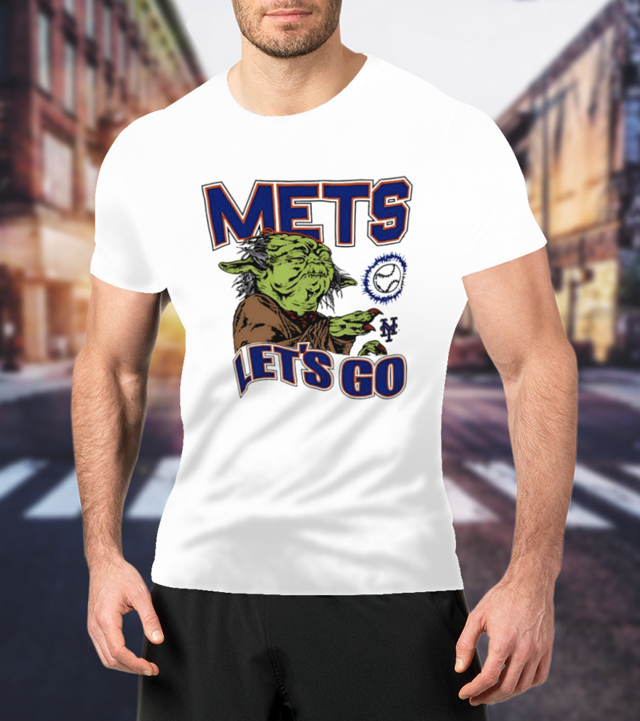 New York Mets Yoda Collaboration Let's Go Star Wars MLB T-Shirt