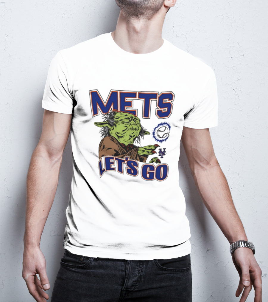 New York Mets Yoda Collaboration Let's Go Star Wars MLB T-Shirt