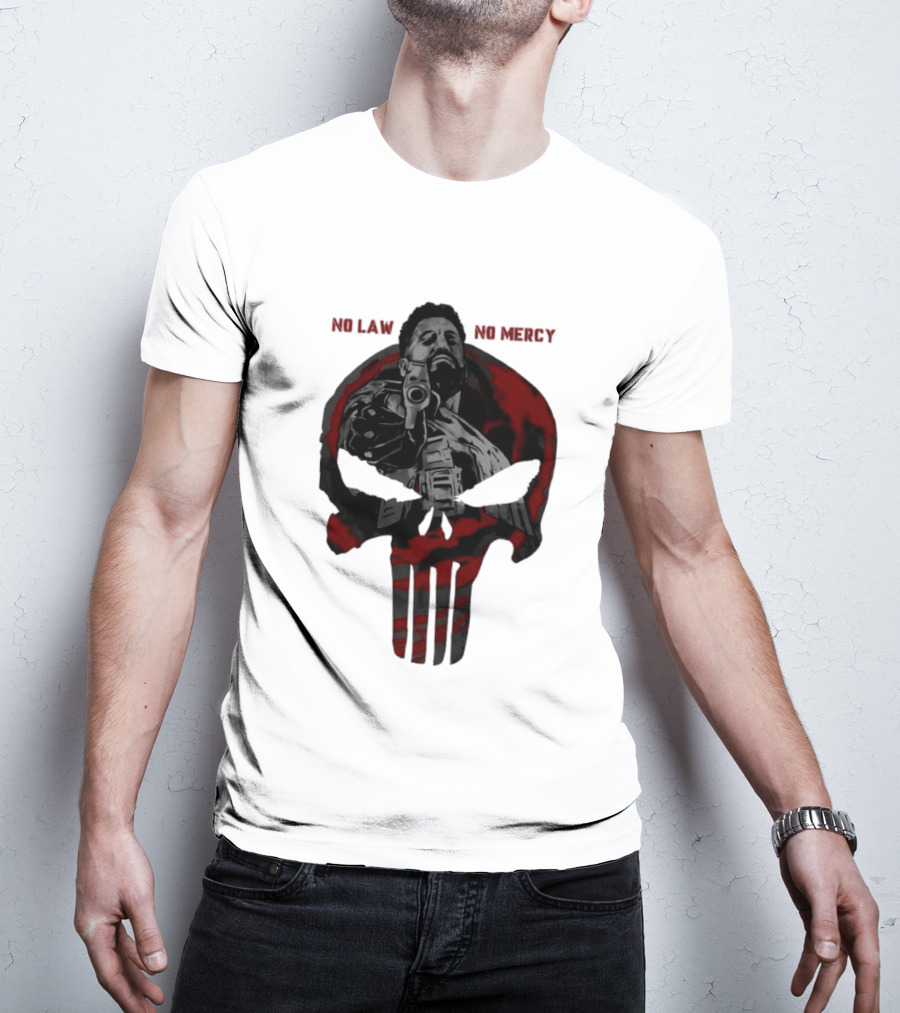No Law No Mercy Skull Of Terror The Punisher Marvel Universal T-Shirt