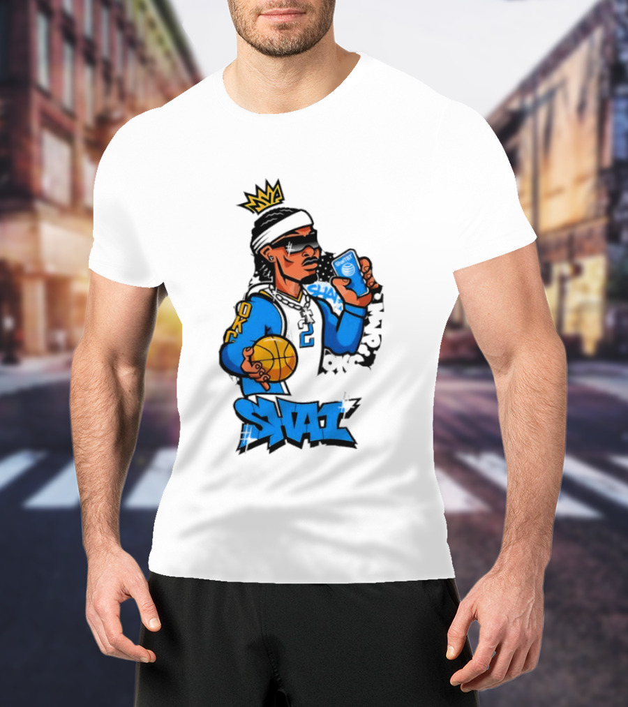 Shai Gilgeous Alexander OKC Crown Basketball Graphic SGA T-Shirt