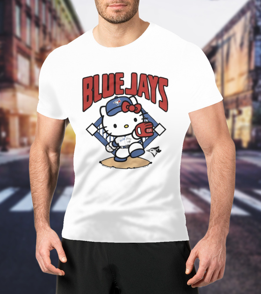 Toronto Blue Jays Hello Kitty Baseball Collaboration MLB T-Shirt