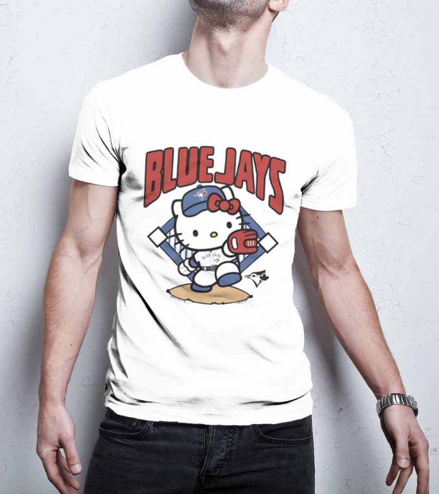 Toronto Blue Jays Hello Kitty Baseball Collaboration MLB T-Shirt