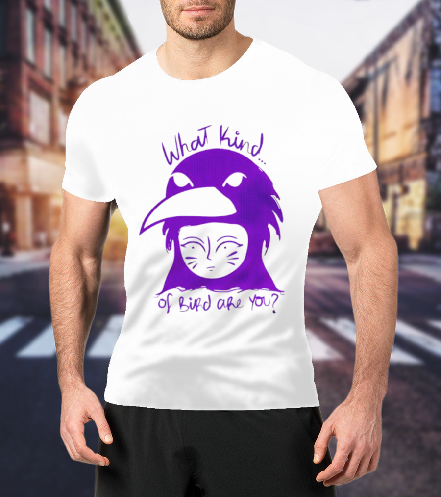 Moonrise Kingdom What Kind Of Bird Are You Purple Drawing T-Shirt