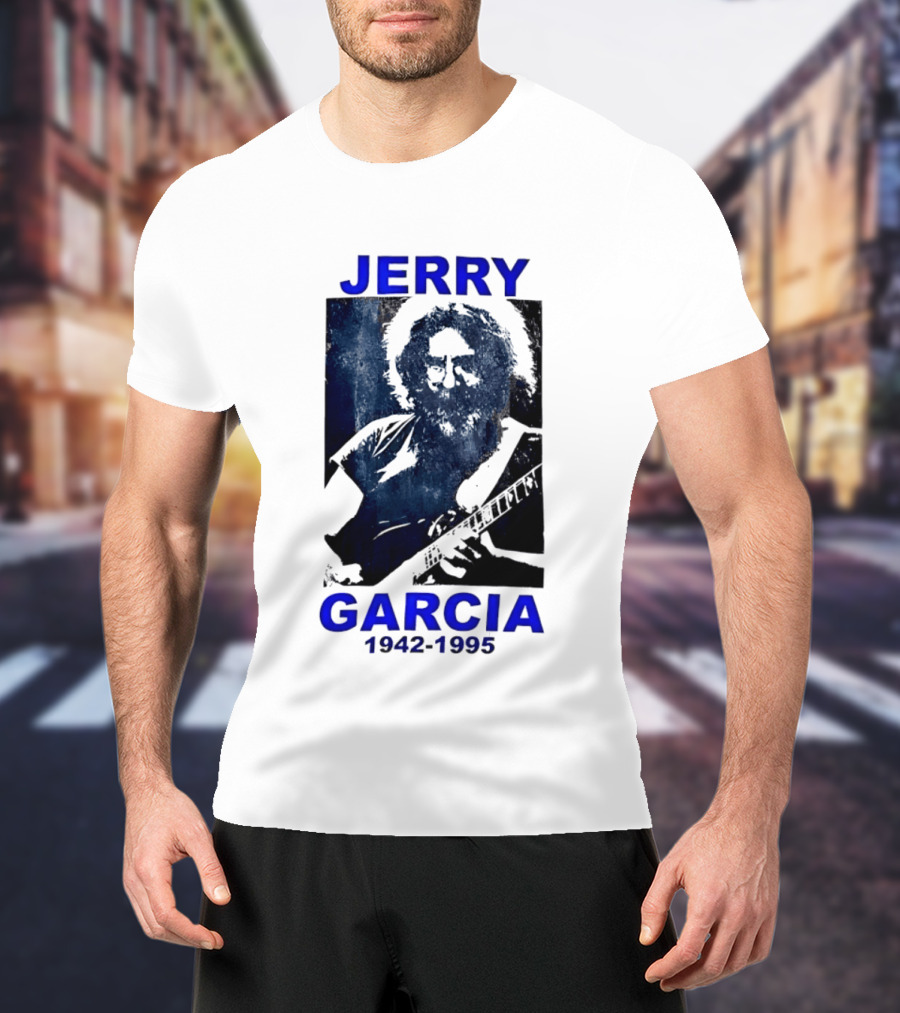 Jerry Garcia 1942 1995 Image With Guitar T-Shirt