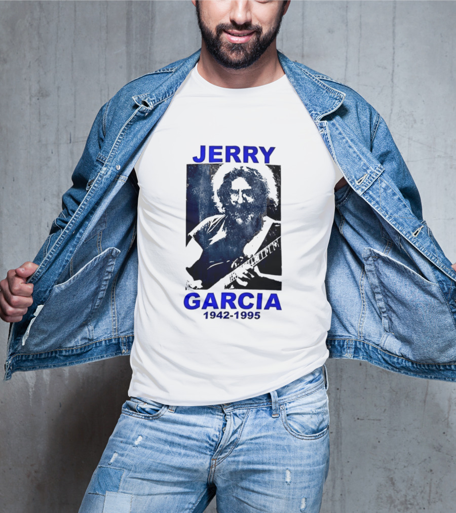 Jerry Garcia 1942 1995 Image With Guitar T-Shirt