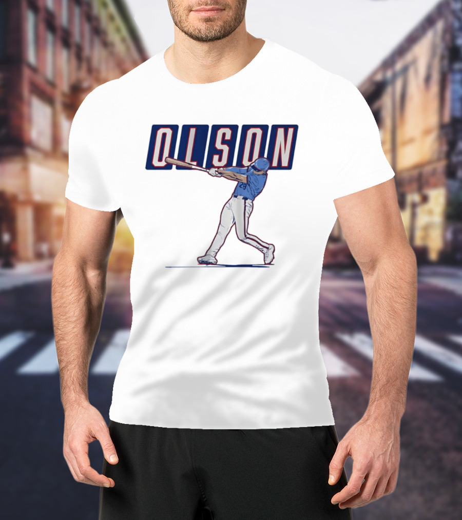 Olson 28 ATL Slugger Swing For Atlanta Braves Baseball Fans T-Shirt