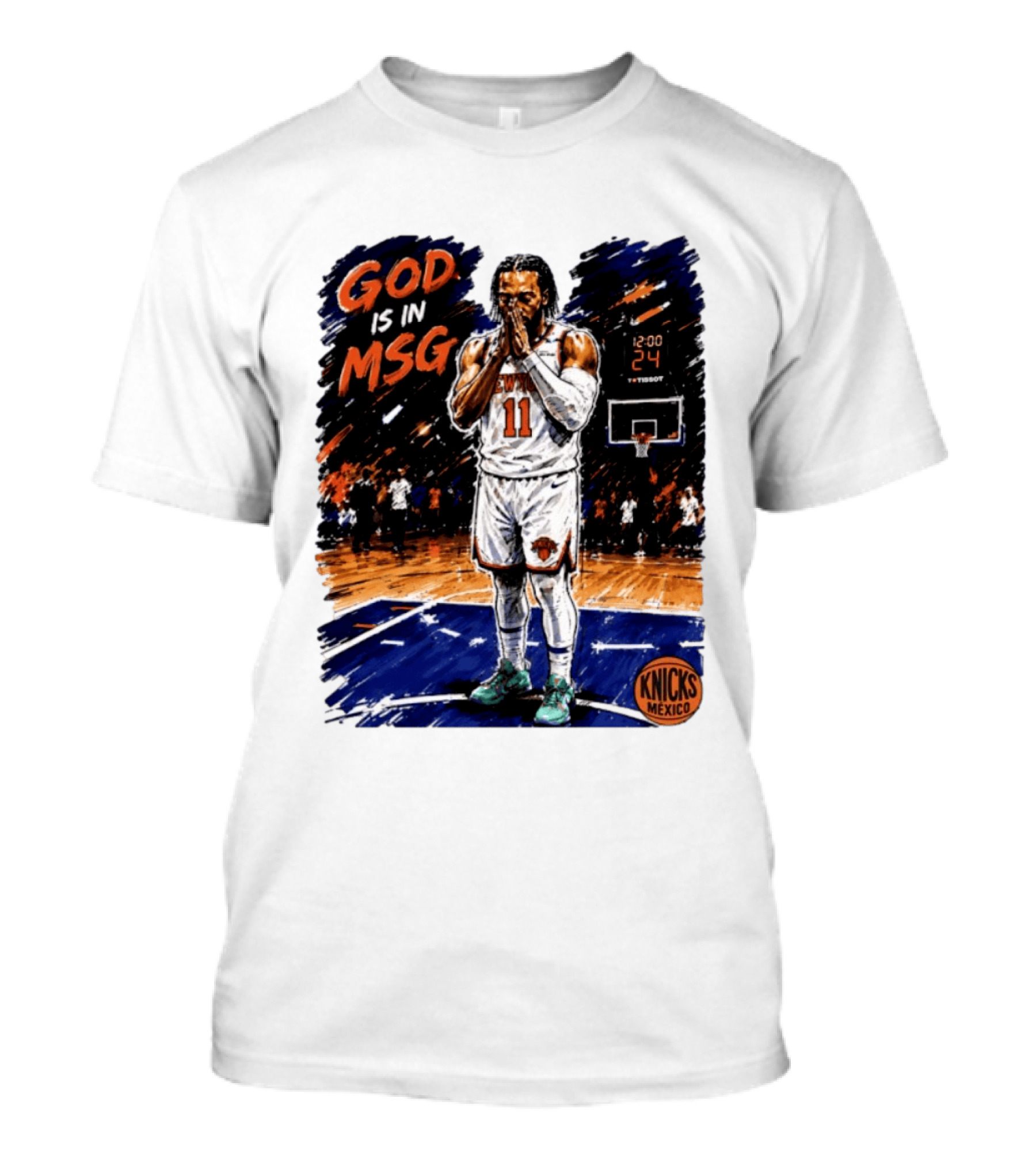 God Is In MSG New York Knicks Jalen Brunson Number 11 Knicks Mexico Basketball T-Shirt