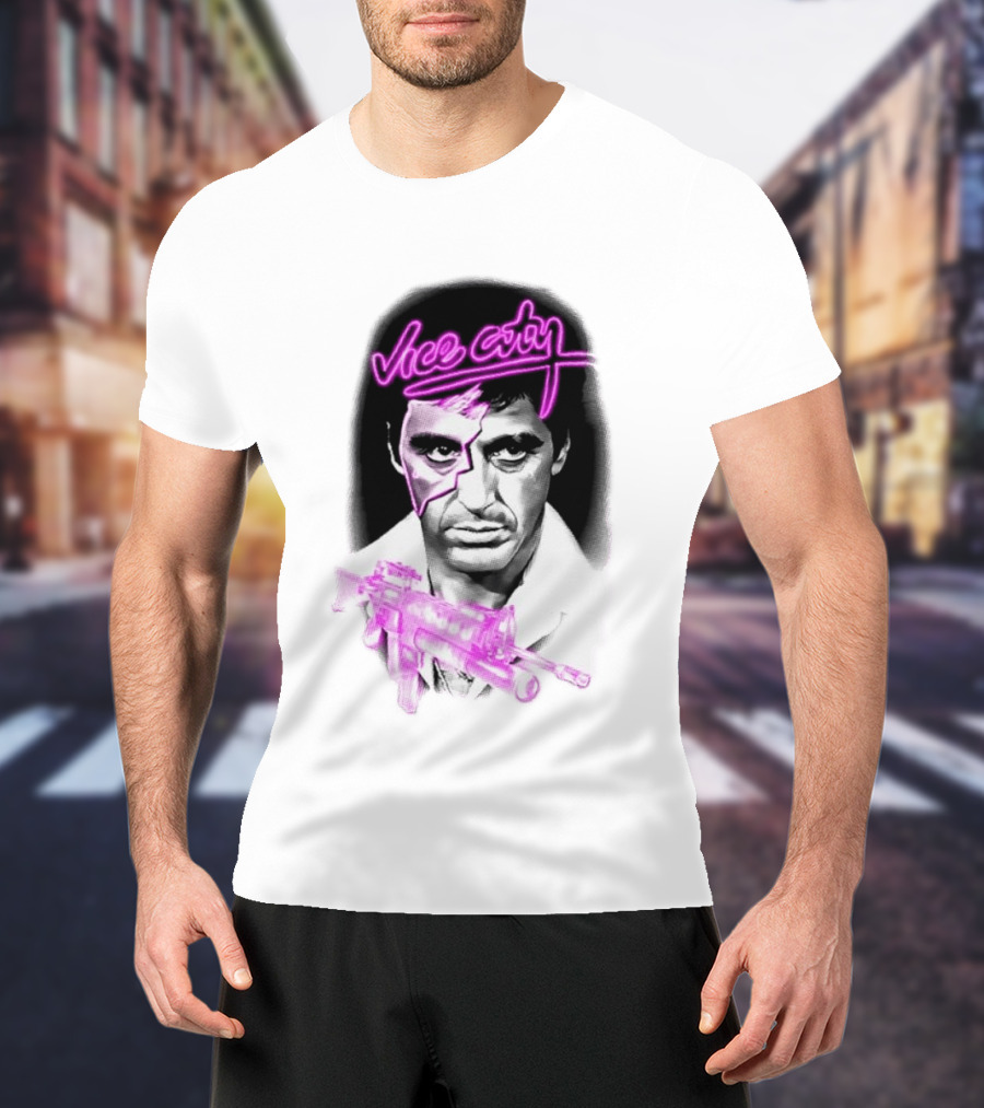 Vice City Tony Montana Scarface Neon T-Shirt
