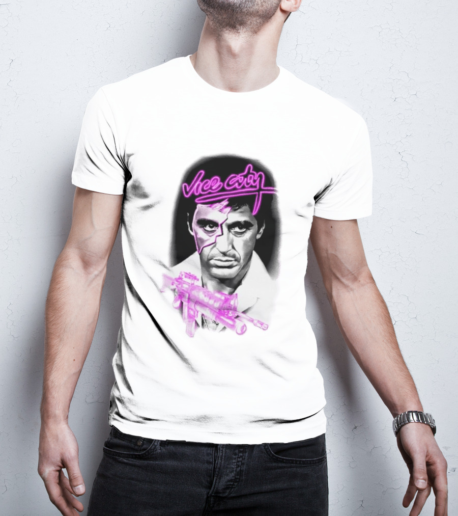 Vice City Tony Montana Scarface Neon T-Shirt