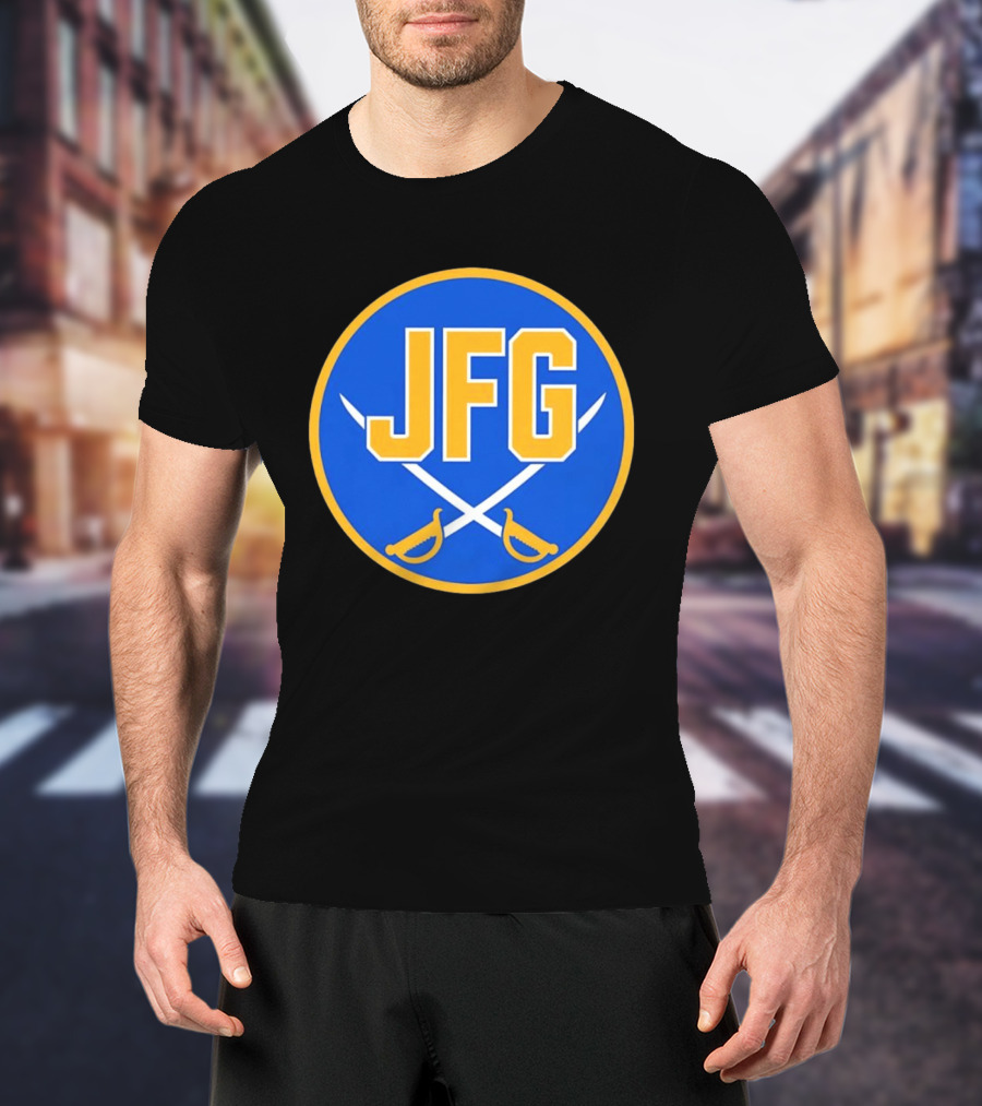 Buffalo Sabres JFG River Hockey Academy Circular Badge Swords T-Shirt