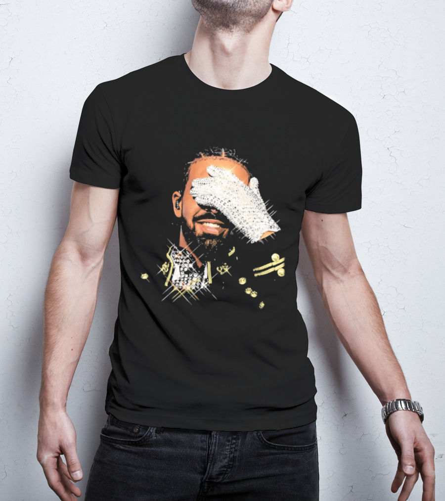 Drake Iceman Pay Tribute To Michael Jackson Glitter Glove Iconic Gesture T-Shirt