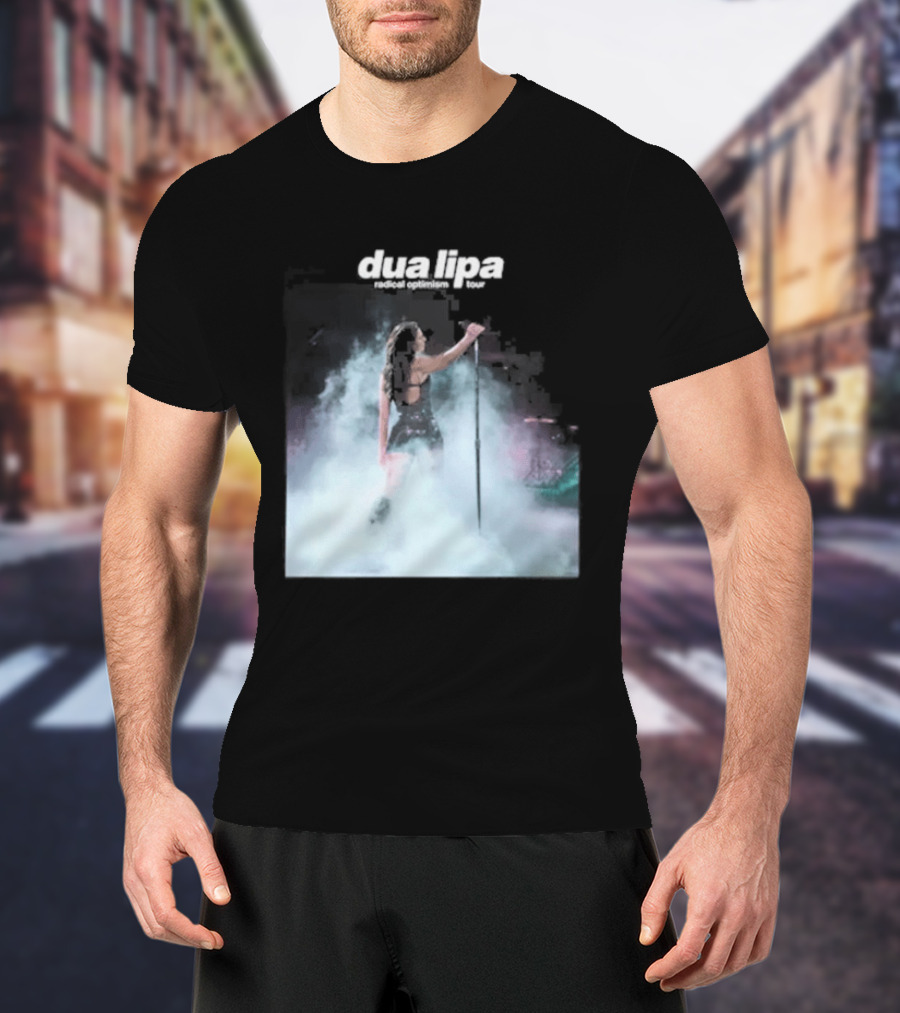 Dua Lipa Round Neck Abstract Pastel Aura T-Shirt