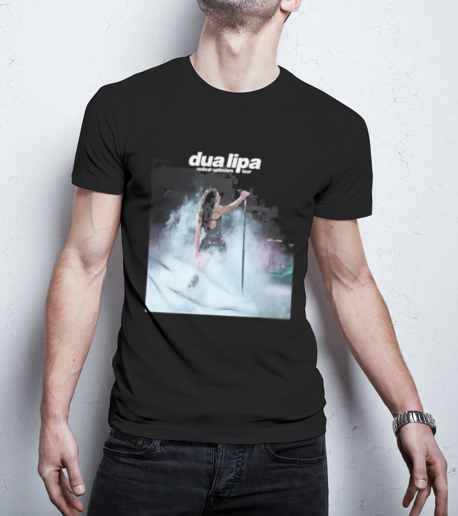 Dua Lipa Round Neck Abstract Pastel Aura T-Shirt