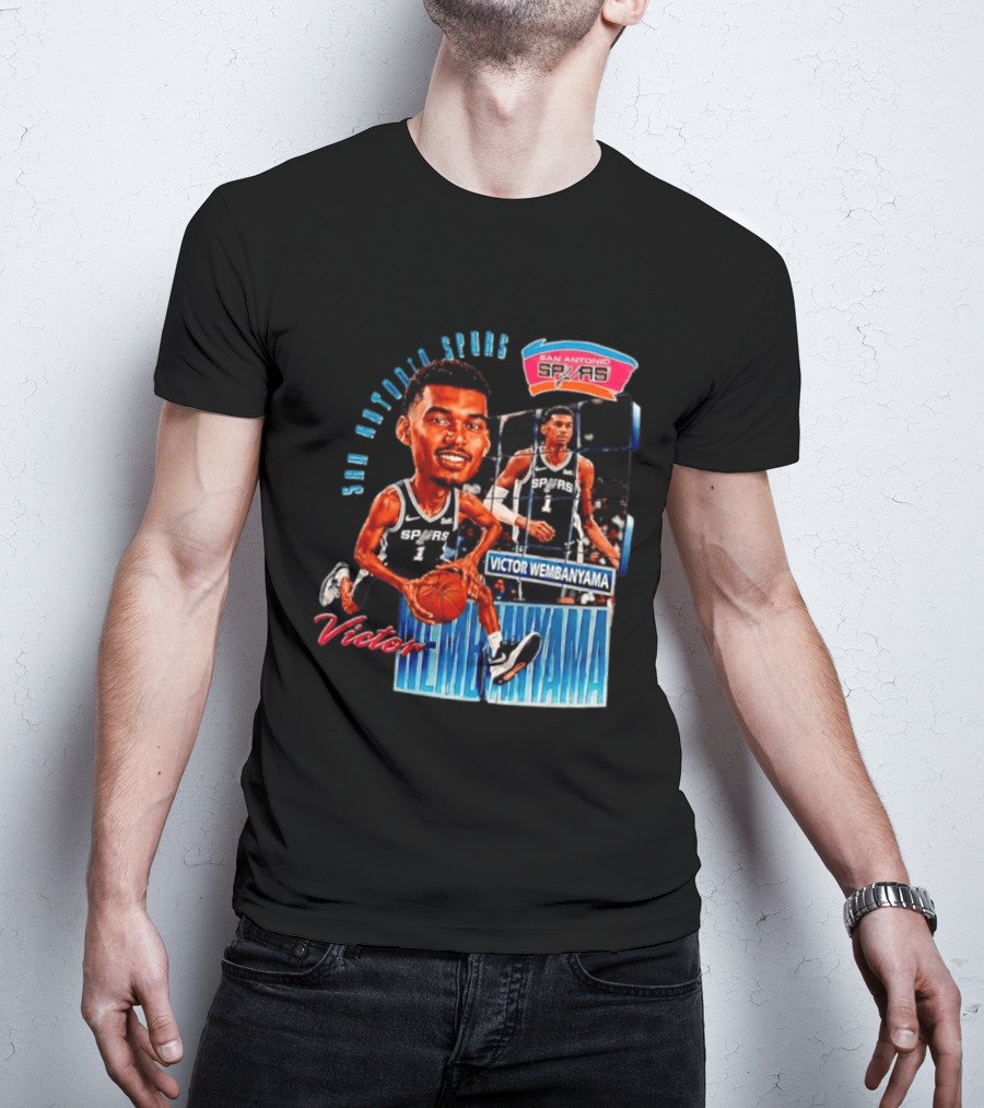 San Antonio Spurs Victor Wembanyama Basketball Caricature T-Shirt