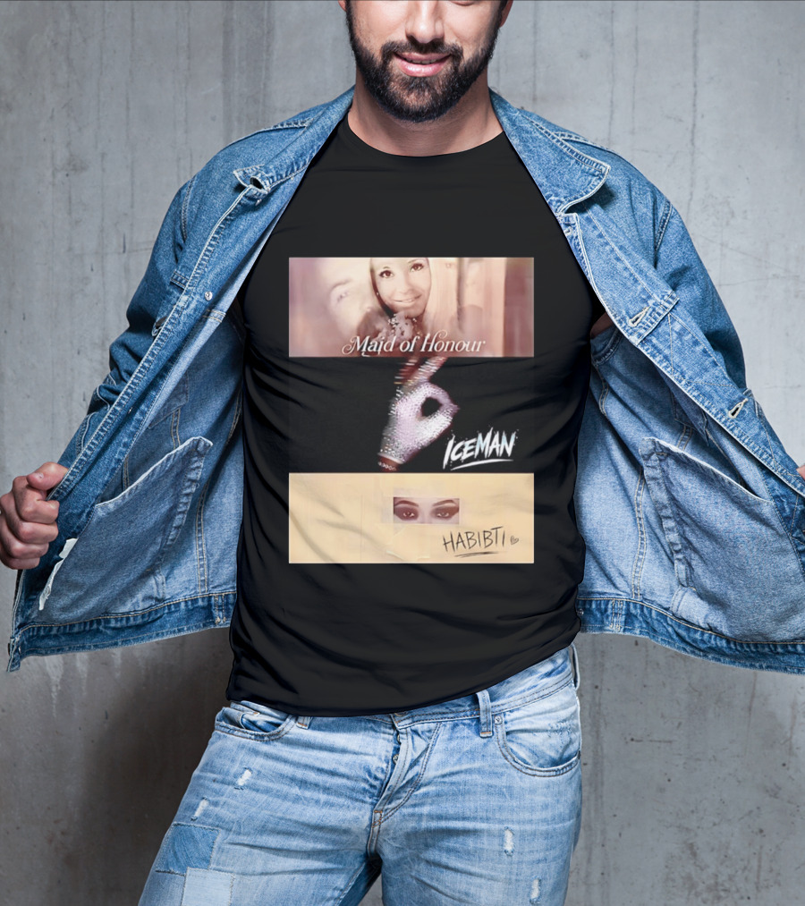 Maid Of Honour Iceman Habibti Mashup With Glove And Portraits T-Shirt