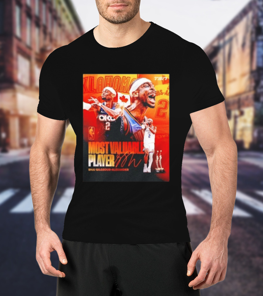 Shai Gilgeous Alexander Oklahoma Most Valuable Player 2x MVP TSN Basketball Canada T-Shirt
