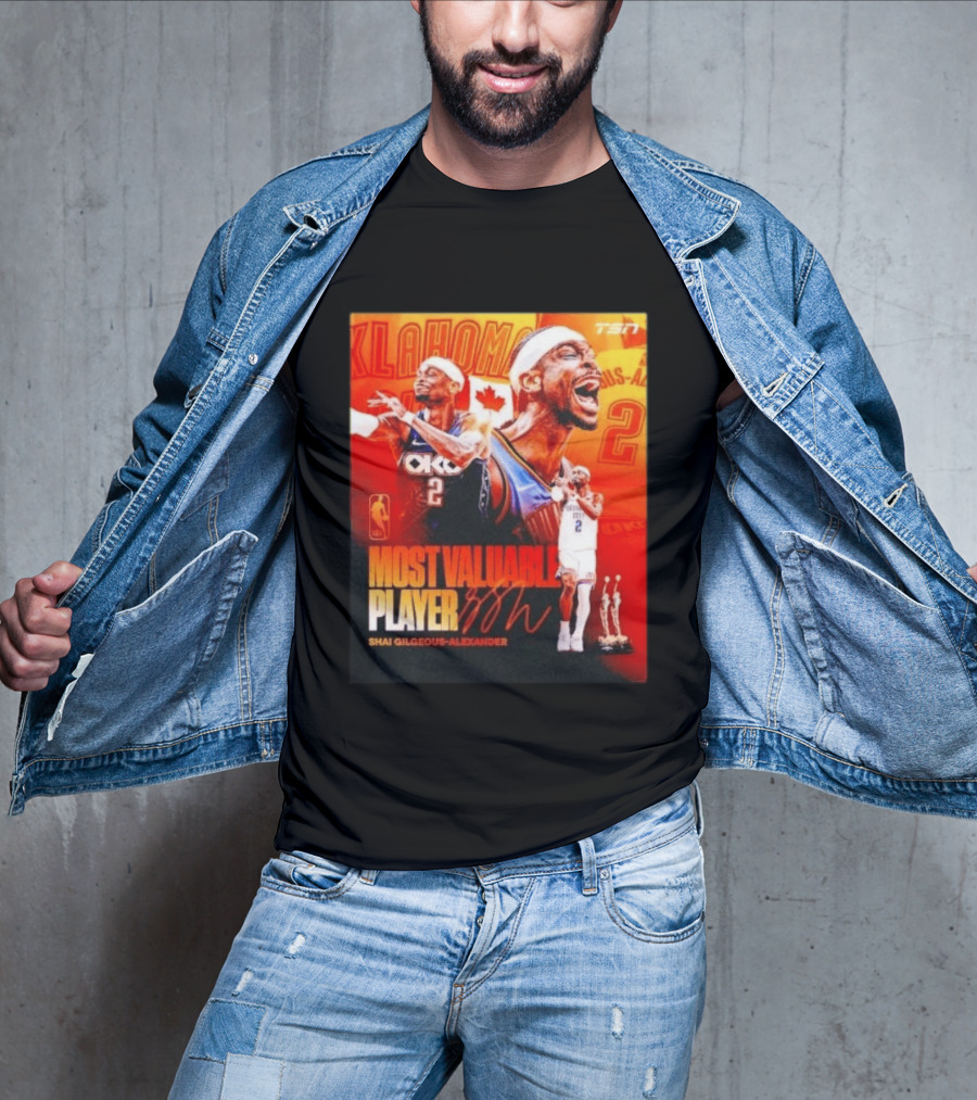 Shai Gilgeous Alexander Oklahoma Most Valuable Player 2x MVP TSN Basketball Canada T-Shirt