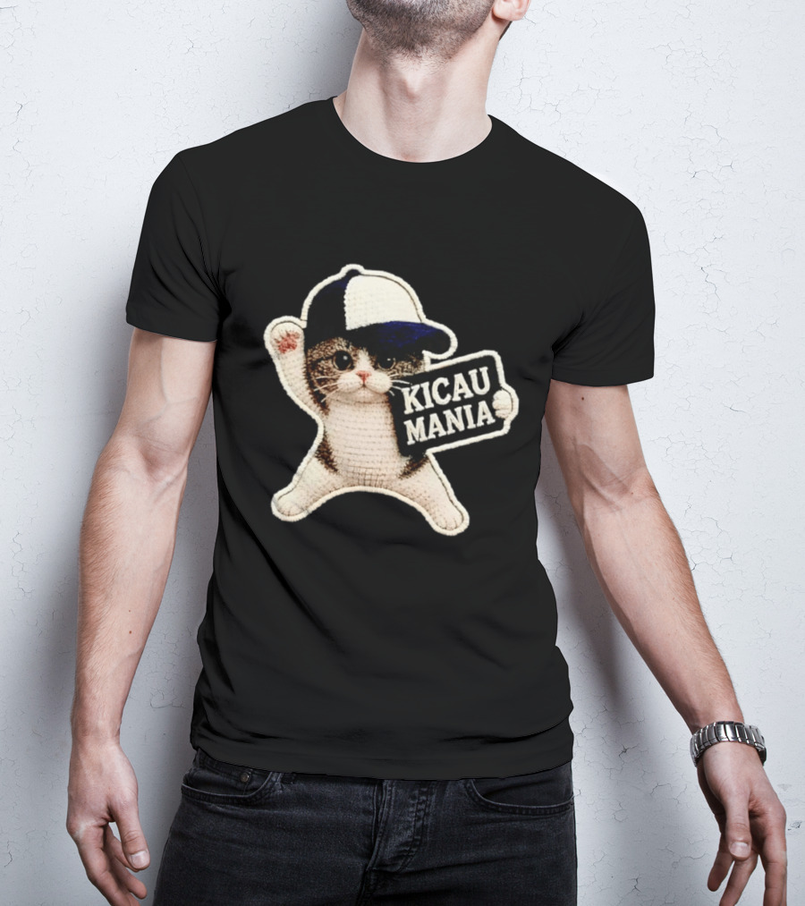 Kicau Mania Crochet Cat With Baseball Cap T-Shirt