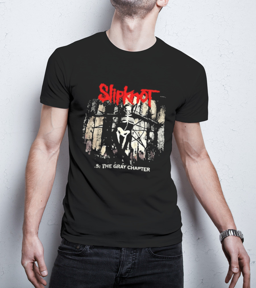 Slipknot Skull Skeleton 5 The Gray Chapter T-Shirt