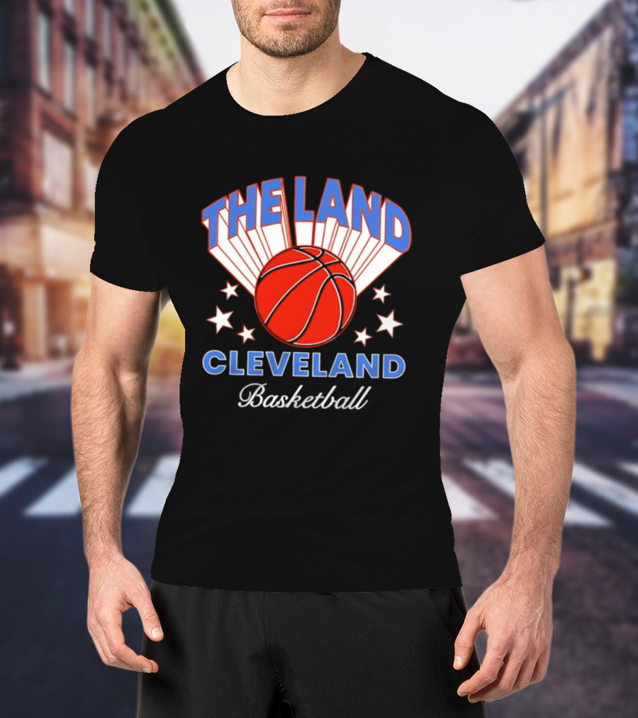 The Land Cleveland Basketball Orange Ball Vintage Style Sports Fan T-Shirt
