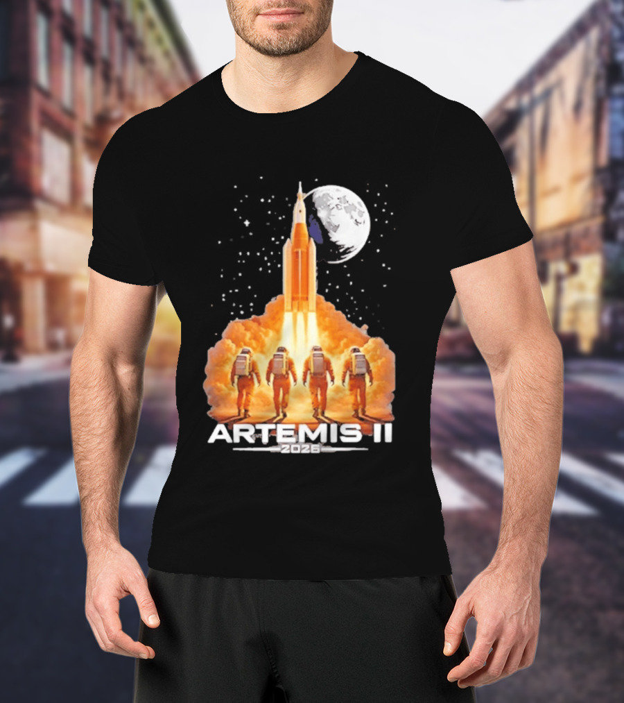Artemis II Moon Mission 2026 NASA Astronaut Launch T-Shirt