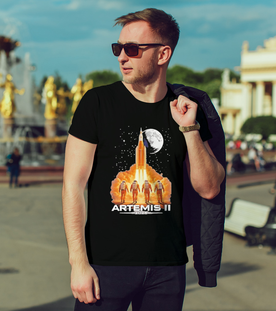 Artemis II Moon Mission 2026 NASA Astronaut Launch T-Shirt