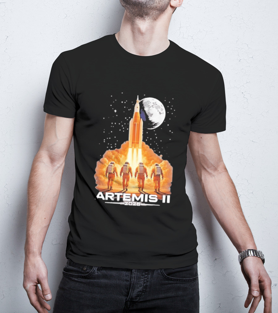 Artemis II Moon Mission 2026 NASA Astronaut Launch T-Shirt