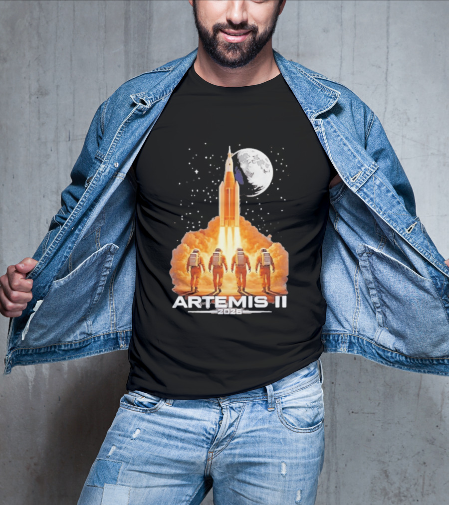 Artemis II Moon Mission 2026 NASA Astronaut Launch T-Shirt