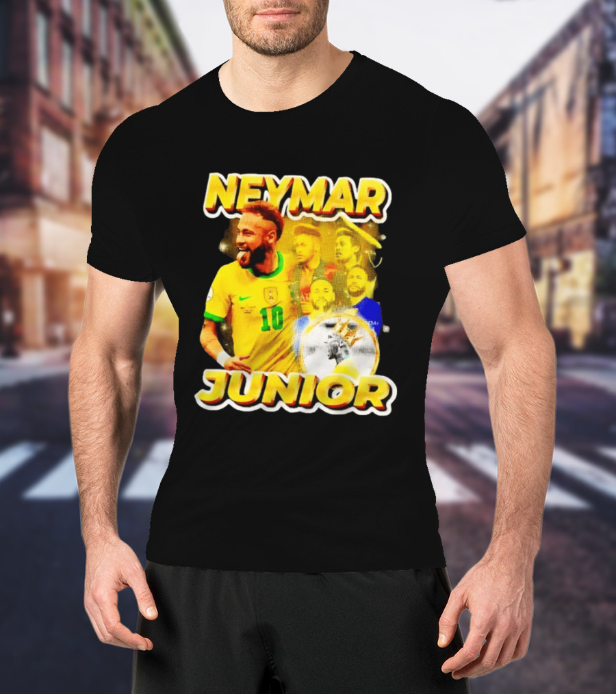 Neymar Junior Brasil National Football Team 10 Celebration Soccer Star T-Shirt