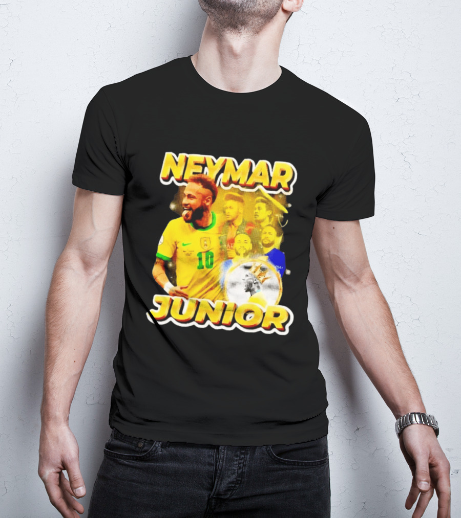 Neymar Junior Brasil National Football Team 10 Celebration Soccer Star T-Shirt