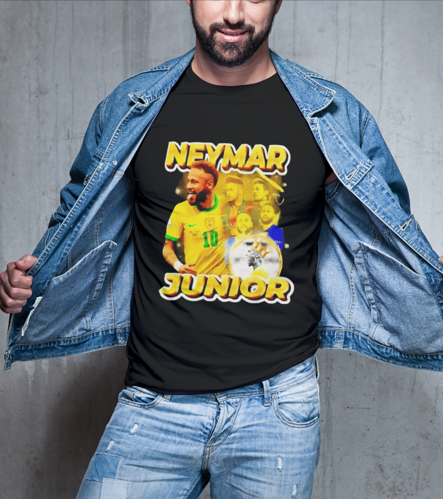Neymar Junior Brasil National Football Team 10 Celebration Soccer Star T-Shirt