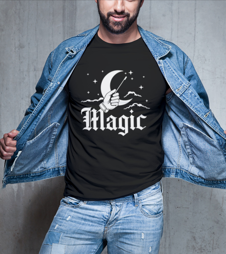 Magic Chicago White Sox Baseball Moon Hand Stars T-Shirt