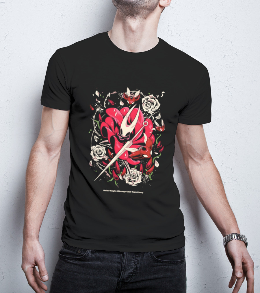 Hollow Knight Silksong Hornet Little Spider Floral T-Shirt