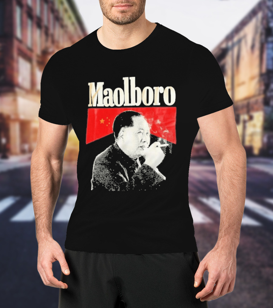 Maolboro Mao Zedong Chinese Flag Mashup T-Shirt