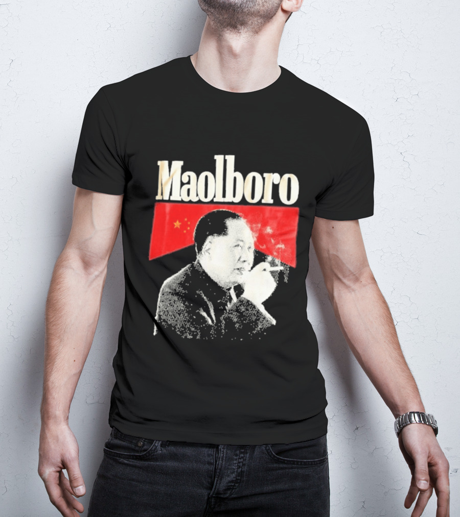 Maolboro Mao Zedong Chinese Flag Mashup T-Shirt