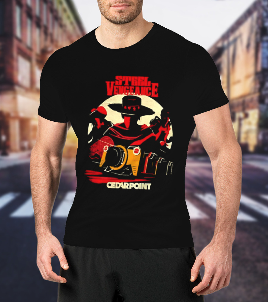 Steel Vengeance Cedar Point Wild West Cowboy Adventure T-Shirt