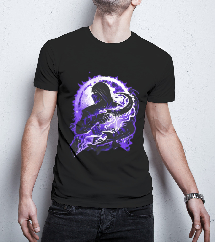 Noob Saibot Master Of The Shadow Mortal Kombat Dark Warrior Purple Aura T-Shirt