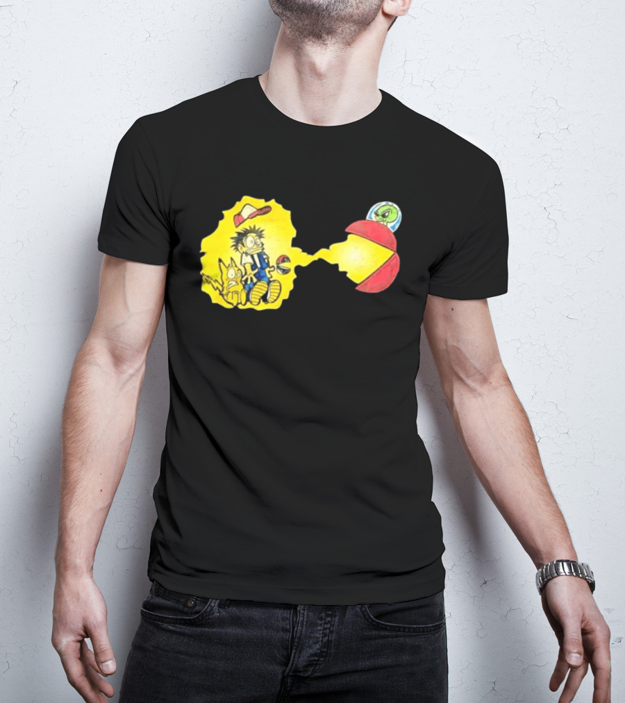 Pokémon Alien Nation Meets Pac Man Mashup T-Shirt