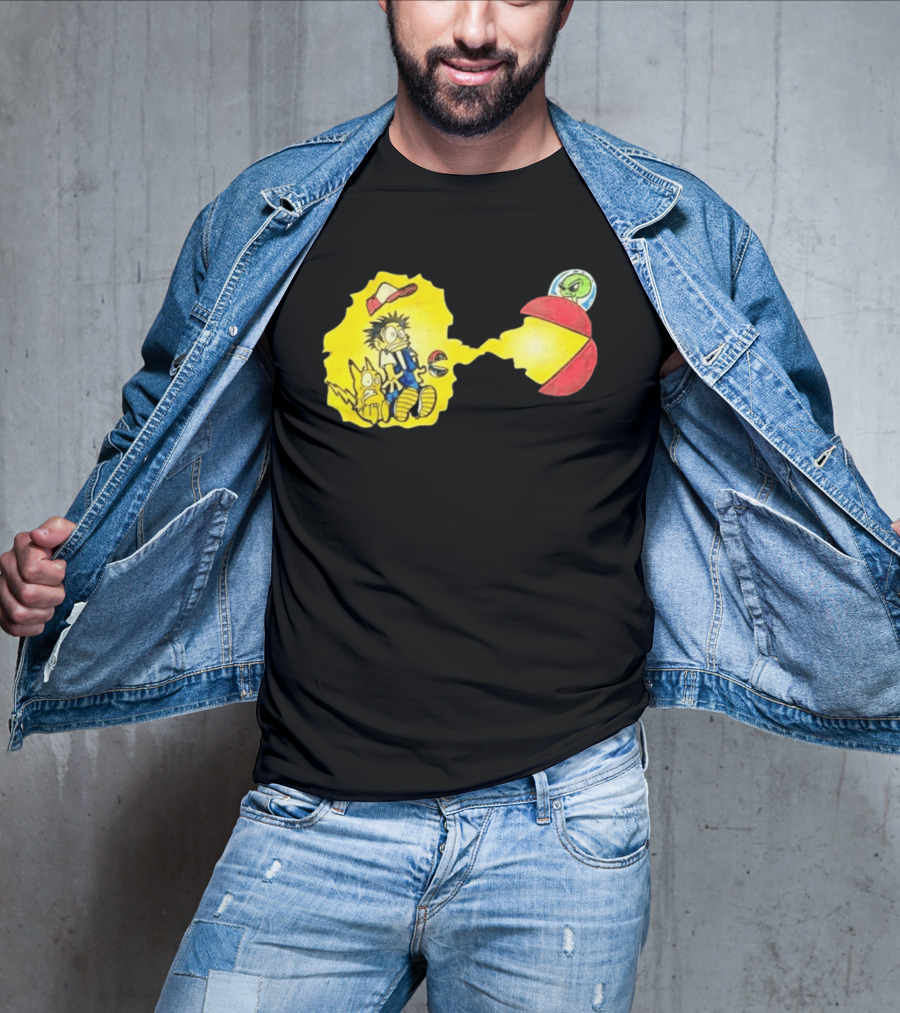 Pokémon Alien Nation Meets Pac Man Mashup T-Shirt