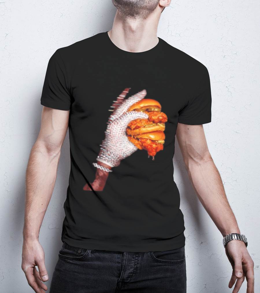 Shiny Gloves With Iceman Dreke Chicken Burger Meme T-Shirt