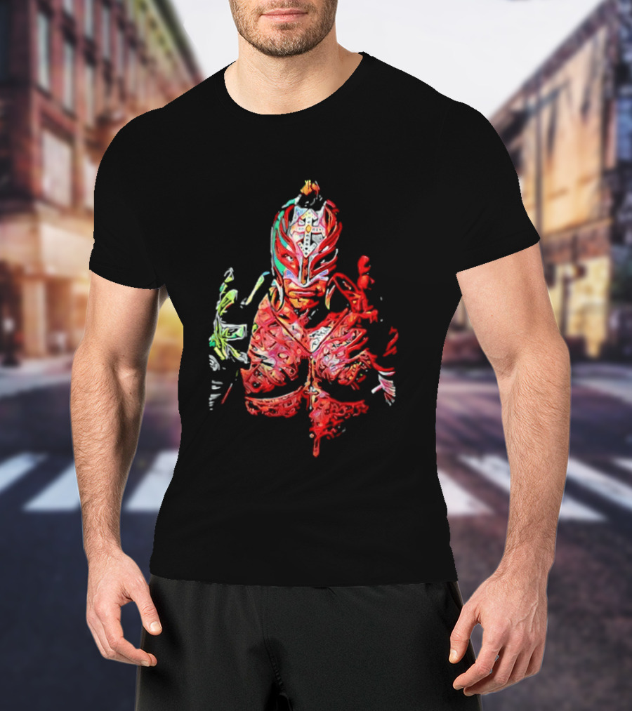 Rey Mysterio Vibrant Luchador Mask T-Shirt