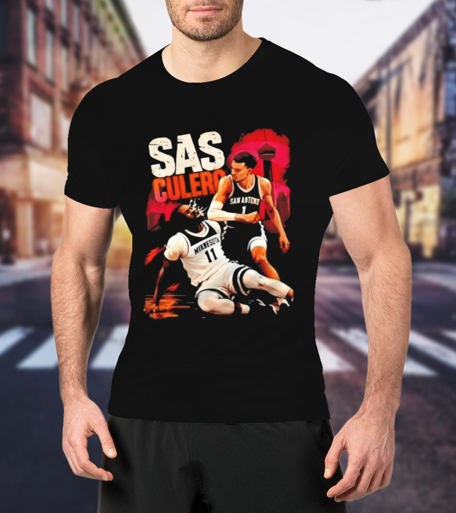 Sas Culero Victor Wembanyama Elbow Naz Reid Basketball 90s Style Retro Vintage 90s NBA T-Shirt