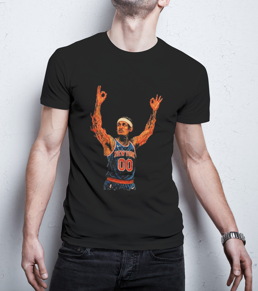 New York Knicks Ben Stiller MSG Game 1 Basketball Jersey 00 T-Shirt