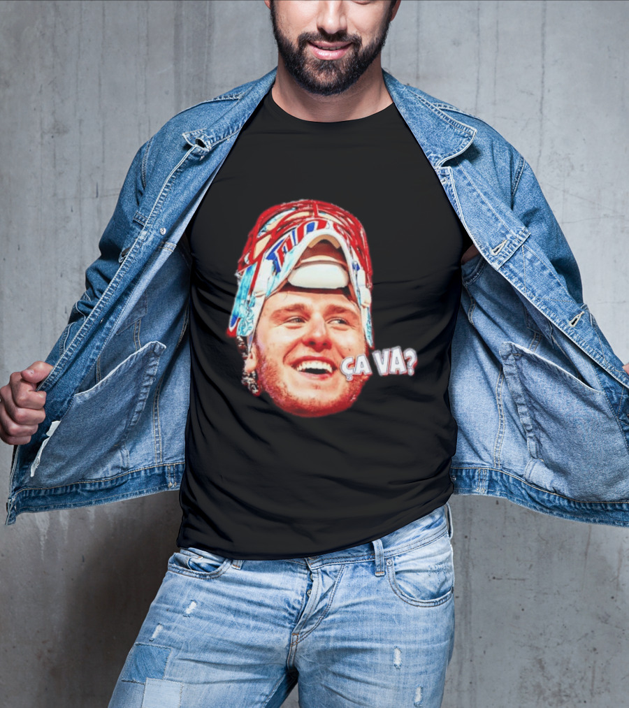 Dobeš Ça Va Big Face New Jersey Devils Hockey Fans Iconic Expression T-Shirt