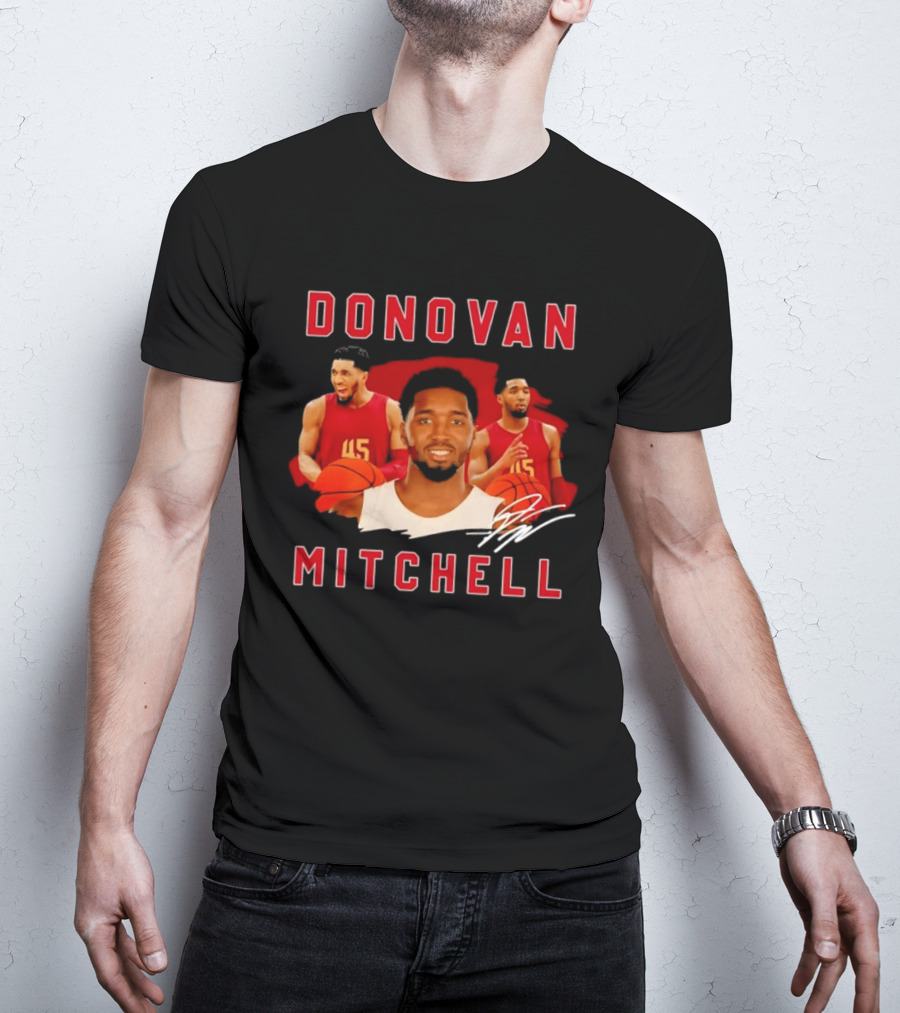 Donovan Mitchell Cleveland Basketball 45 Signature T-Shirt
