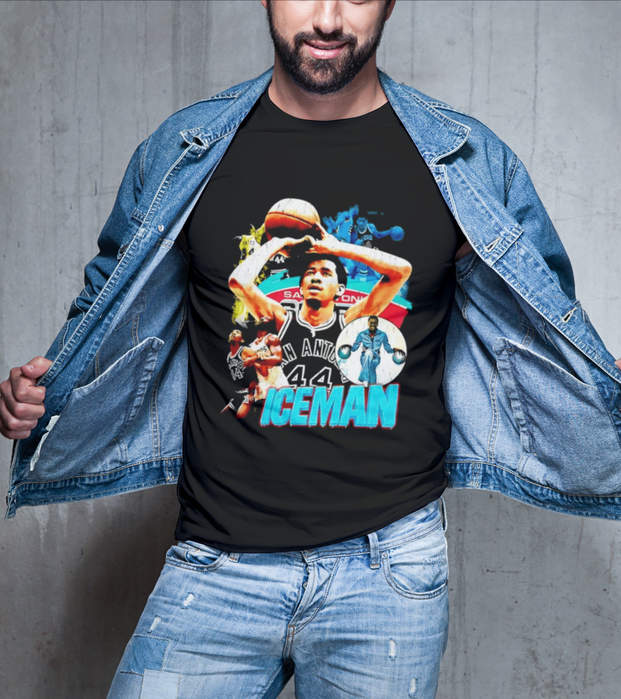 George Gervin Iceman San Antonio Spurs 44 Basketball Legend T-Shirt