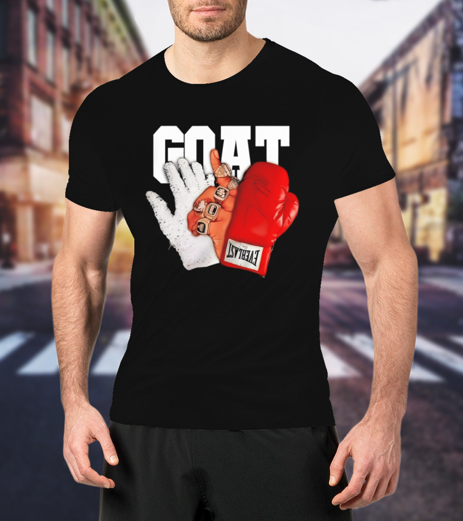 GOAT Michael Jordan Mike Tyson Chicago Bulls 23 Jackson Glove T-Shirt