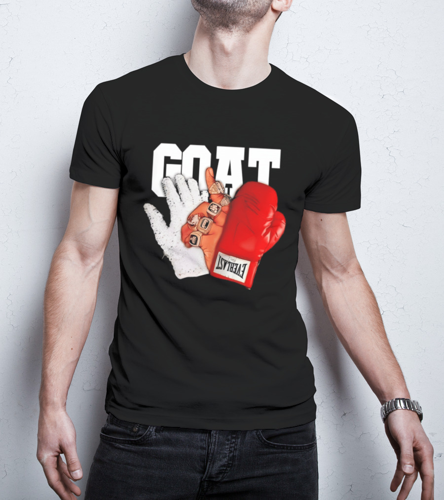 GOAT Michael Jordan Mike Tyson Chicago Bulls 23 Jackson Glove T-Shirt