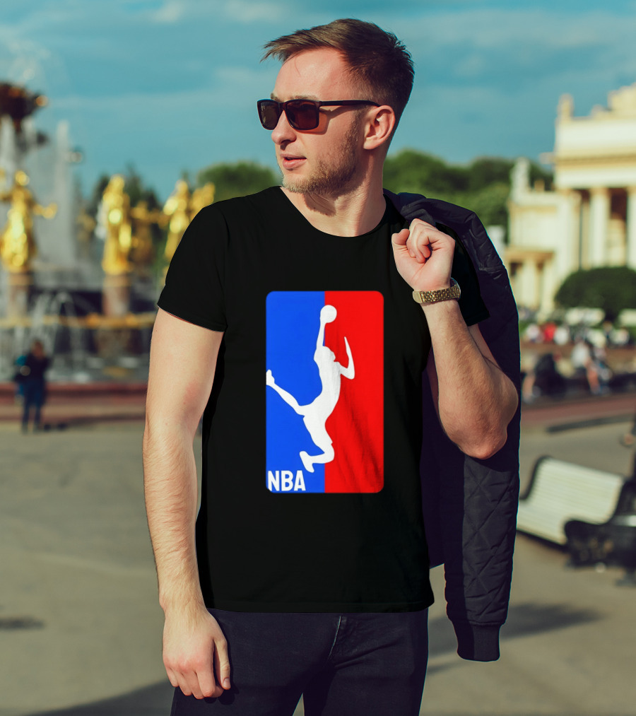 NBA Basketball 2026 Dunk Silhouette Red Blue T-Shirt